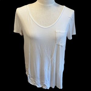 Hollister white front  pocket t-shirt